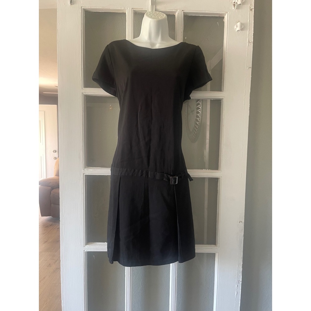 Veronica‎ Maine Belted Black Dress